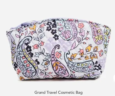 Vera Bradley Grand Travel Cosmetic Bag Maddalena Paisley Soft BRAND NEW • $29.99