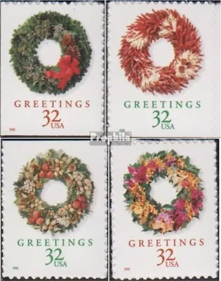 U.S. 3051-3054 (complete.issue.) Unmounted Mint / Never Hinged 1998 Christmas • $11.95