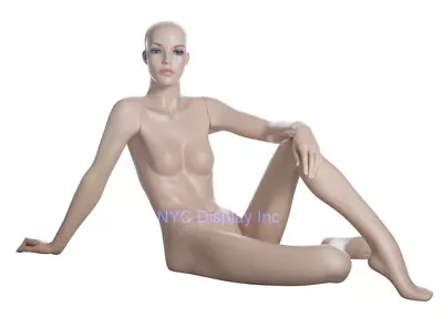 34 In H Reclined Seated Female Mannequin Skintone Face Make Up Torso Form SFW29F • $299.95