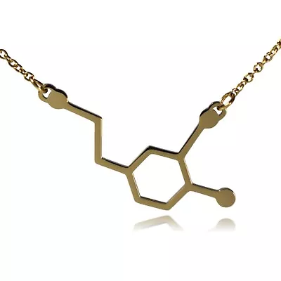 Dopamine Neurotransmitter Molecule Stainless Steel Necklace • $17.99