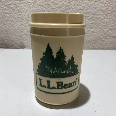 Vtg LL Bean Aladdin Tan Plastic Mug W/lid • $20