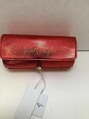 Kendall + Kylie Makeup Foldover Pouch With Brush Organizer Red Free Shipping  • $5.59