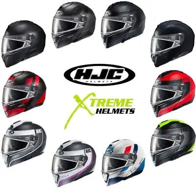 HJC I90 Snow Helmet Snowmobile Inner Sun Visor Dual Or Electric Shield XS-5XL • $349.99