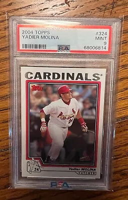 2004 Topps Yadier Molina First Year Rookie Card RC #324 PSA 9 MINT STL Cardinals • $59.99