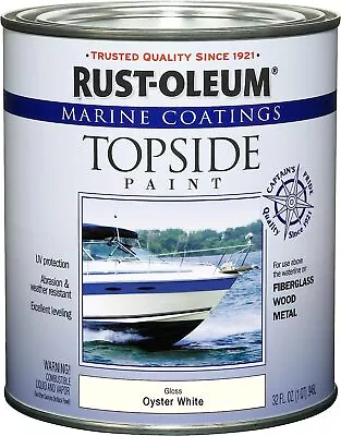 Marine Boat Wood Metal Fiberglass Topside Paint Coating Gloss Oyster White NEW • $44.85