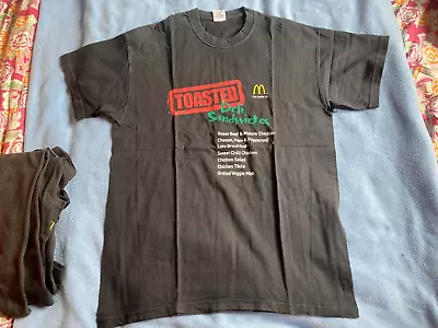 Fruit Of The Loom Official McDonalds T Shirt Uniform Deli Sandwich Large L Black • £19.99