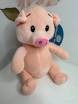 New 7  Adorable Stuffed Plush Pig By Giftable World • $9.99