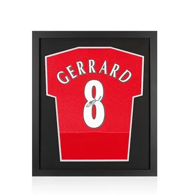 £314.99 • Buy Framed Steven Gerrard Signed Liverpool Shirt - Istanbul 2005 Champions League Fi
