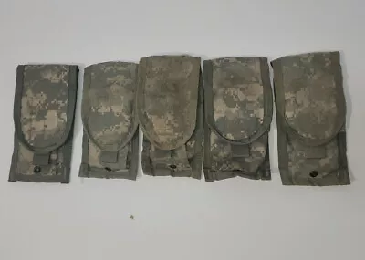 Lot Of 5 US Army Molle 2 Mag Double Pouch ACU UCP Military Ammo Magazine GC • $10.90