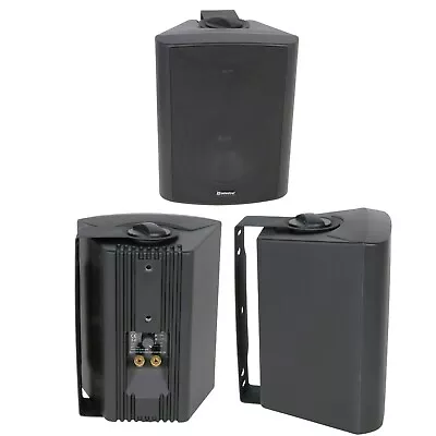 QUALITY 6.5  120W Black Background HiFi Speaker*100V & 8ohm*Wall Mount Bookshelf • £66.99