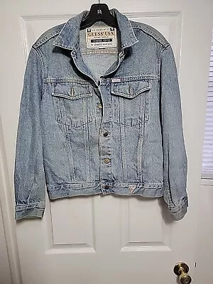 Georges Marciano Guess Jean Jacket Mens Small Acid Washed Vintage 80s Made USA • $12.75