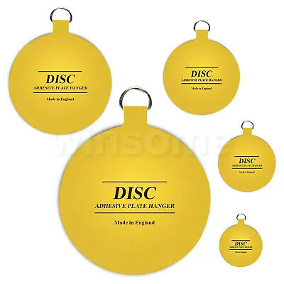 Disc Plate Hangers Wall Hanging Self Adhesive Invisible Picture Hooks 5 Sizes • £2.36