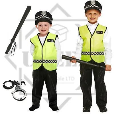 £9.35 • Buy Policeman Officer Fancy Dress Boys Kids School Costume Constable Safe Neighbour 