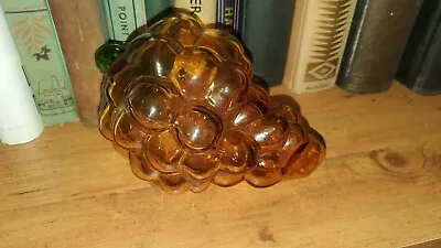 Murano Style Bunch Of Brown Ish Grapes Hand Blown Decorative Fruit Art Glass • $9.69