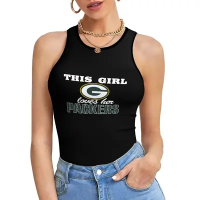  This Girl Loves Her Packers Green Bay Women's Tank Top Sleeveless T-Shirt Vest • $15.19