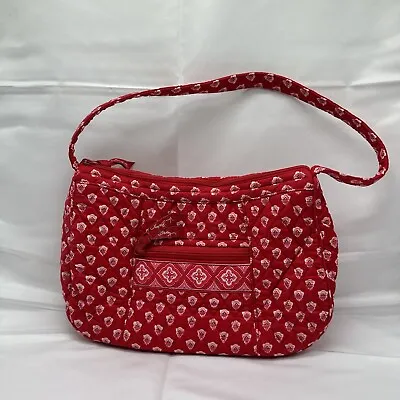 Vera Bradley Nantucket Red Retired Shoulder Bag Zipper Top Hand Pockets Travel • $14.99