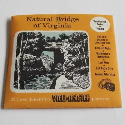 View-Master 3-Reel Packet  S3D Scarce Type Natural Bridge Of Virginia Viewmaster • $12