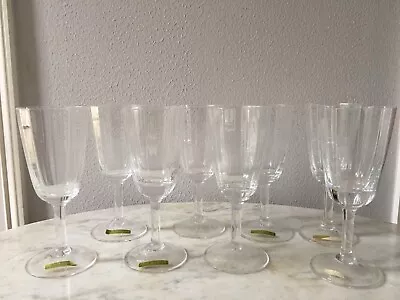 $280 • Buy Rare Vintage Dansk Crystal Water Goblets Glasses 'Ursula' France