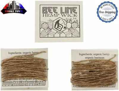 $7.99 • Buy Bee Line Organic Hemp Wick - OG/Thin Gauge - 3x Packs Of 9ft - FREE SHIPPING!
