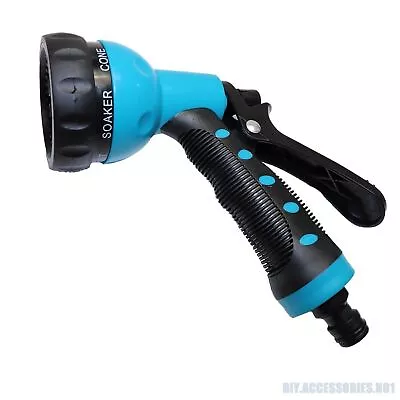 Garden Hose Pipe Spray Gun Water Sprayer 7 Function Nozzle Multi Adjustable • £5.50