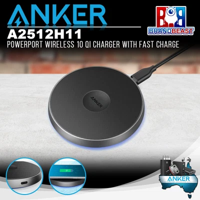 $89.95 • Buy Anker A2512H11 10W IPhone/Android USB-C PowerPort Wireless 10 Qi Charger