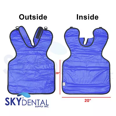 Dental Medical X-Ray Lead Apron PEDO Child With Collar Blue Top Quality 20 X 20 • $119.99