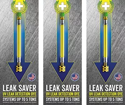 Uv Dye 3 Pack Dye Only No Sealant Uv Refrigerant Leak Detection Dye For Automo • $54.60