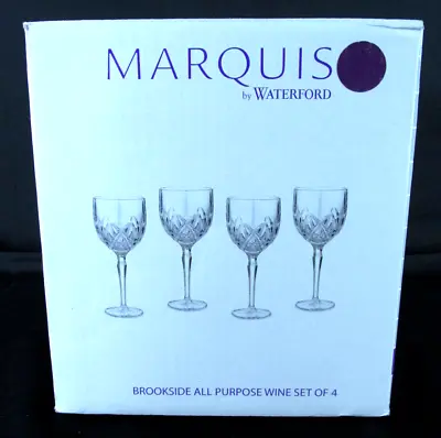 Waterford Marquis Brookside ✨ Plum (Purple) Wine Glasses 8.5  Set Of 4 - NEW • $103.98