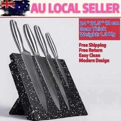 Magnetic Knife Holder Cutlery Kitchen Tool Storage Stand Rack Block MDF Plate • $28.99