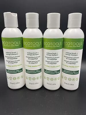 4X  ECOTOOLS FRAGRANCE FREE MAKEUP BRUSH/ SPONGE SHAMPOO 6oz Deep Weekly Cleanse • $39.95