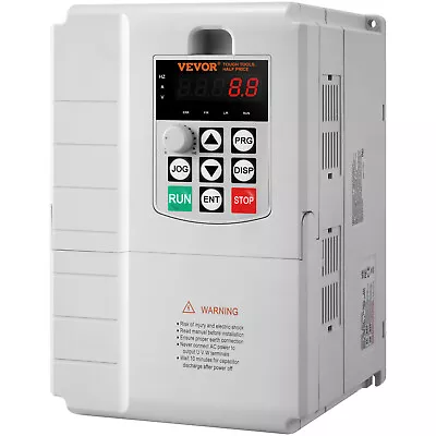 VEVOR 7.5KW 10HP Variable Frequency Drive Inverter Convert 1 To 3 Phase VFD 220V • $159.99