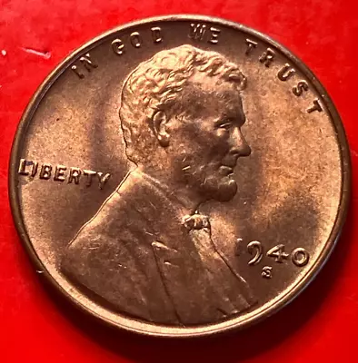 1940-S Lincoln Wheat Cent From An Original Bank Roll • $1.25