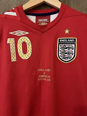 England Vs Jamaica 2006  Football Shirt Jersey #10 Owen Size Lb • £30