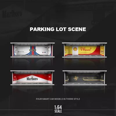 1/64 Scale Diorama LED Car Garage Model Car Parking Lot Scene Display Model Gift • $26.84