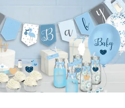 £8.74 • Buy Oh So Ready To Pop Range Blue Boy Baby Shower Party Venue Decorations Balloon