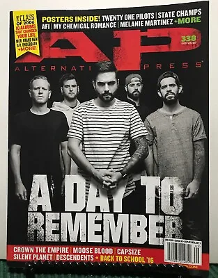 Alternative Press A Day To Remember Posters #338 Sep 2016 FREE SHIPPING JB • $12.97