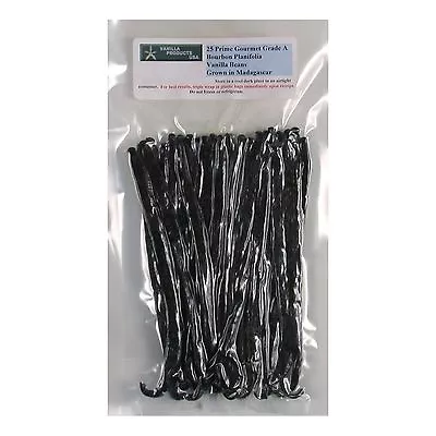 25 Grade A Prime Gourmet Madagascar Bourbon Vanilla Beans 6~7  • $38.95