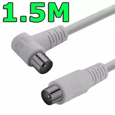 $4.89 • Buy 1.5M Right Angle TV Antenna Aerial Coax Cable PAL Male To Male Flylead Fly Lead
