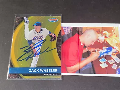 Zack Wheeler Phillies Mets Auto Signed 2012 Bowman's Best Card  • $19.99