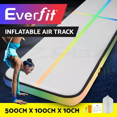 Everfit 5M Air Track Gymnastics Tumbling Exercise Cheerleading Mat Inflatable • $159.95