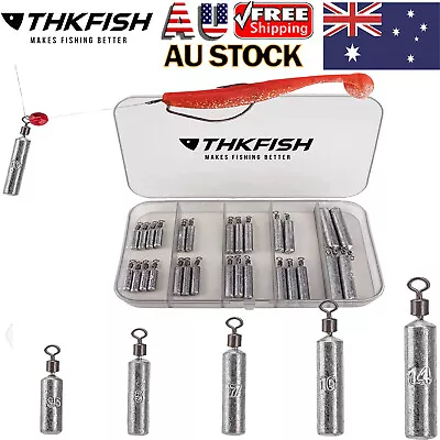 THKFISH 28pcs Fishing Weights Set Lead Fishing Sinker Drop Shot Fishing Sinker • $21.04