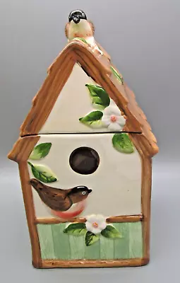 CRACKER BARREL~Susan Winget Bird House Apple Collection Cookie Jar • $24.99