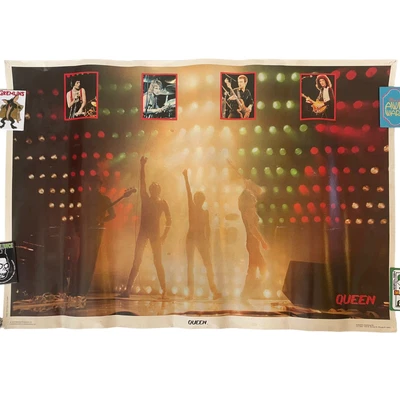$75 • Buy Vintage Queen Concert Collage Poster 1979 70s Rare