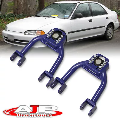 Adjustable Front Upper Control Arms Camber Kit Blue For 1992-1995 Honda Civic EG • $52.99