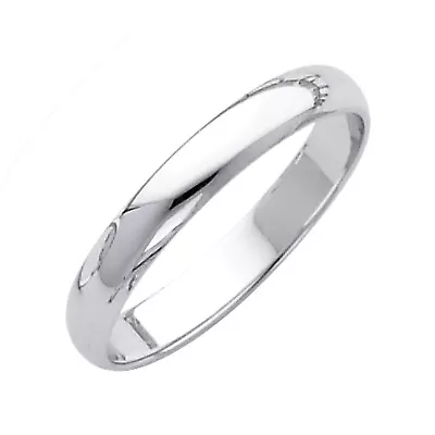 Solid 14K White Gold 2mm 3mm 4mm 5mm 6mm 7mm 8mm Men Women Wedding Band Ring • $271.81