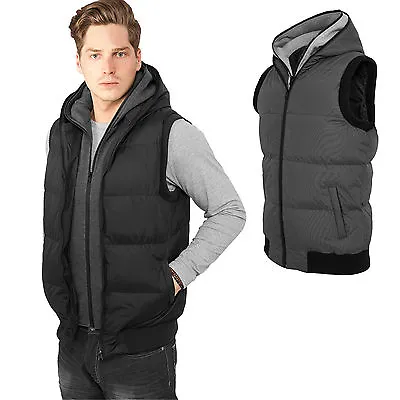 Urban Classics Jacket Vest Mens Quilted Jacket Double Hooded Vest • $96.05