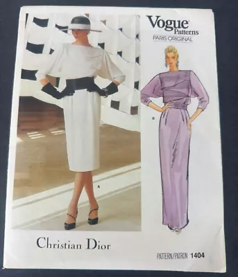 Vogue Paris Original Christian Dior Dress Pattern (1404) Size 12 Uncut • $24