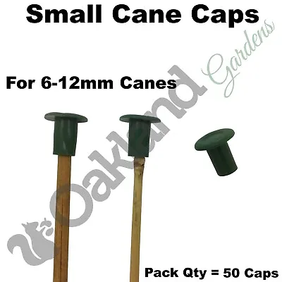 Small Garden Cane Caps Rubber Protector Topper Eye Protection Bamboo Qty = 50 • £8.95