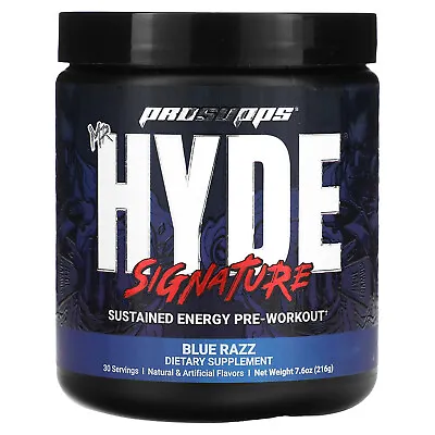 Mr. Hyde Signature Sustained Energy Pre-Workout Blue Razz 7.6 Oz (216 G) • $25.69