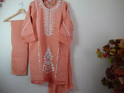 Alhamdullilah New ARTICLE KHADDI NET Embroidered Salwar Kameez Stitched 3pc Suit • £25